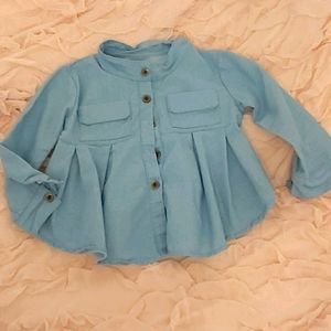 Denim look blouse never worn 3-4